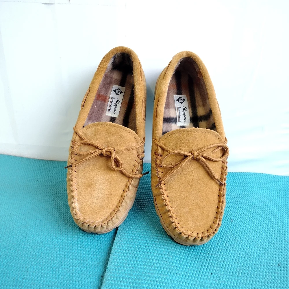 Men's Slippers International Nevada Slippers Polar Fleece Moccasin Size 8